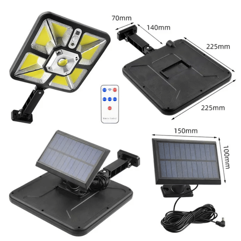 Zewnętrzna mocna lampa solarna LED 